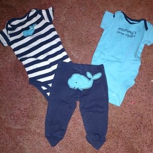 2 onesies and matching pants