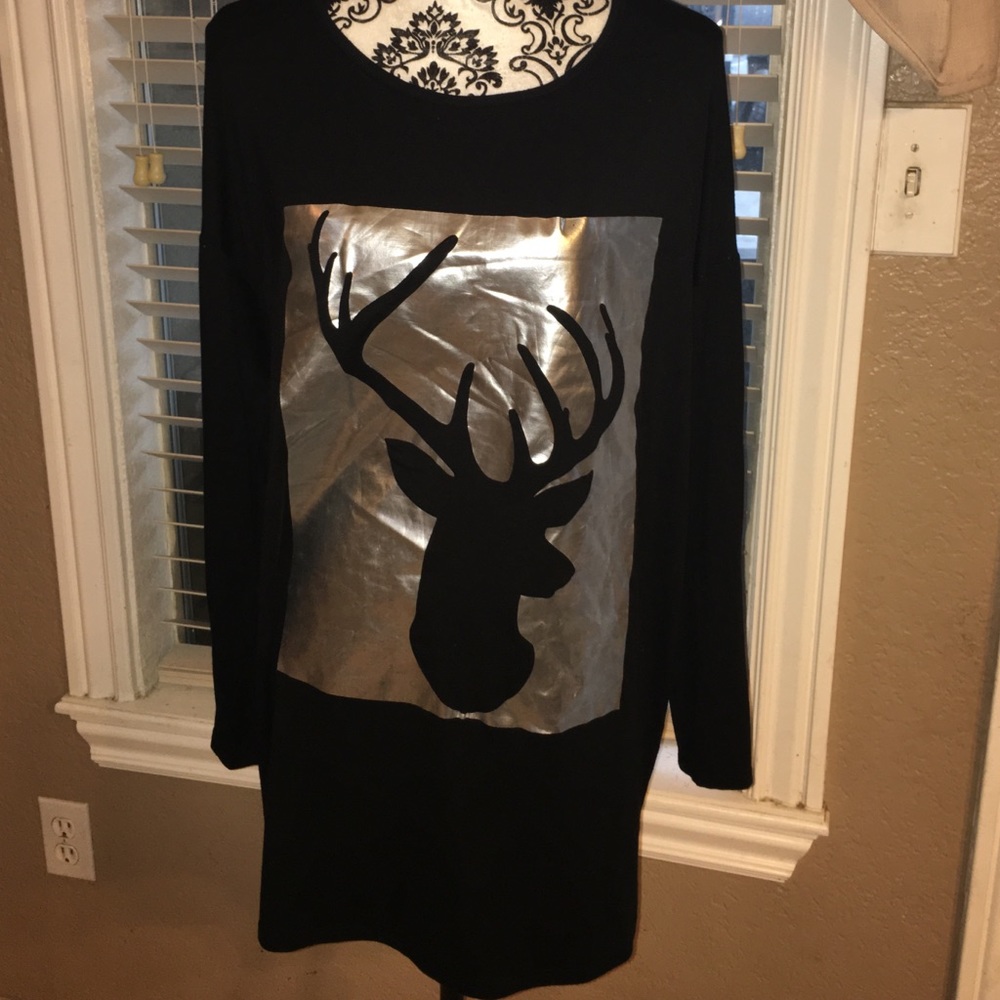 Beautiful Black Deer Blouse