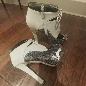 High heel booties