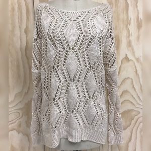 Oatmeal Open-Knit Sweater