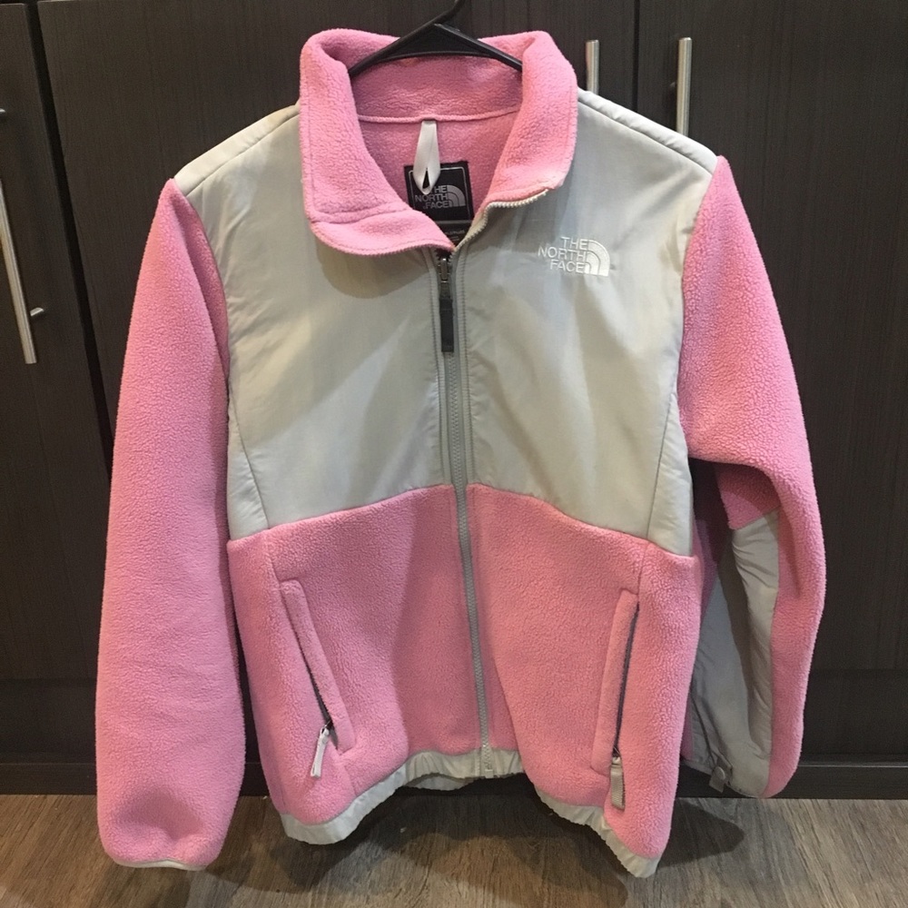 Pink and grey girls Denali North face jacket