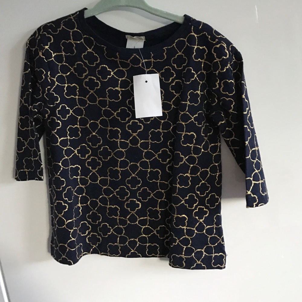 NWT Crewcuts navy glitter shirt size 3 years