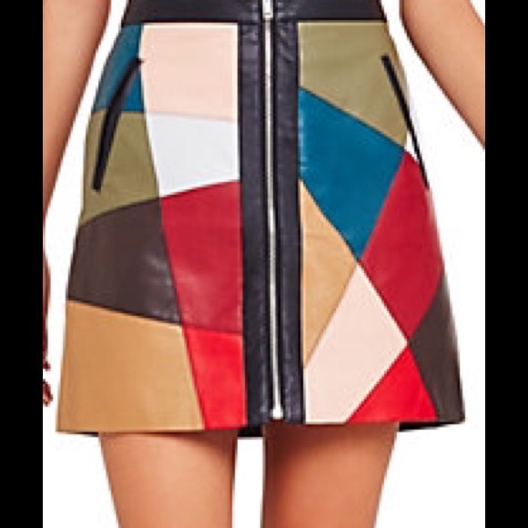 BCBGeneration Dresses & Skirts - BGBGeneration Zippered Patchwork Faux Mini