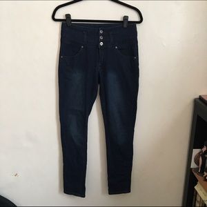 High waisted skinny jeans