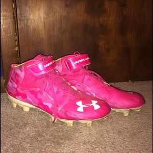 Pink under armour cleats