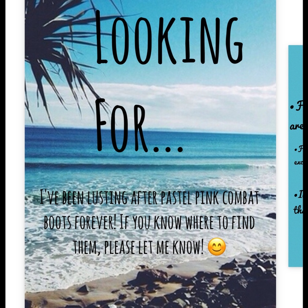 Looking for Pastel/Pale pink combat boots!