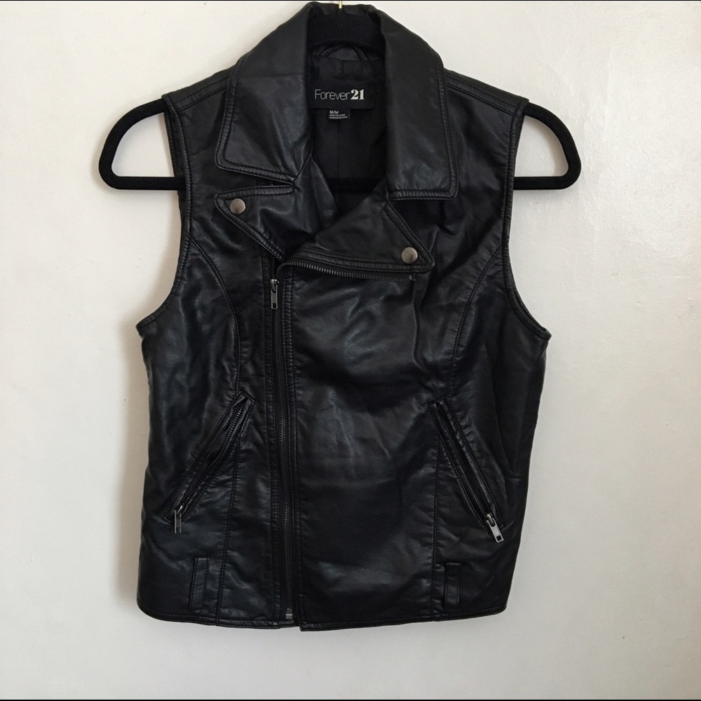 Pleather Moto Vest