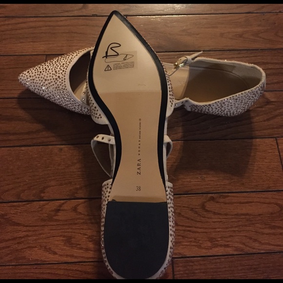 • SOLD • ZARA • NWOT • embellished flats - Picture 6 of 8