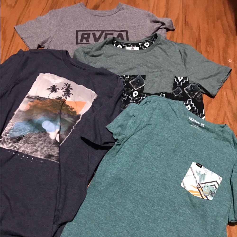 Mens shirts.  Hurley.  RVCA. PacSun.