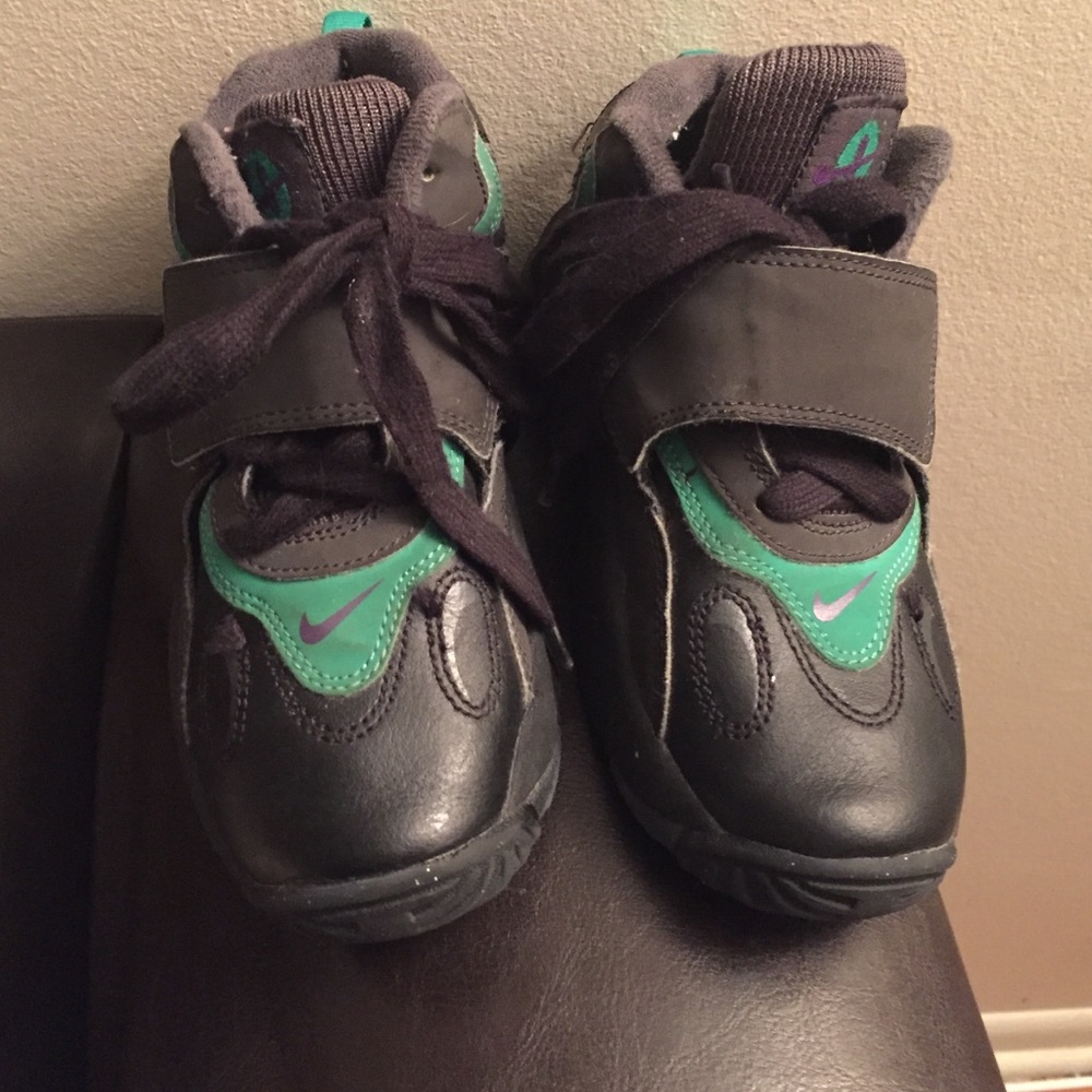 Green and Black Nike Sneakers