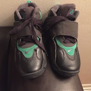 Green and Black Nike Sneakers