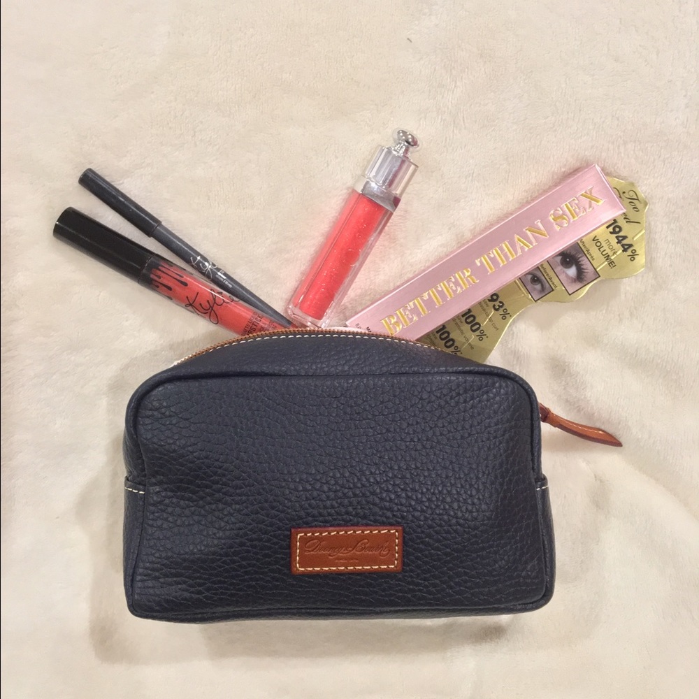 New!! Donney & Burke Pebble Leather Cosmetic Case
