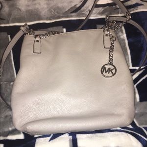 Michael Kors light grey cross body/ shoulder purse