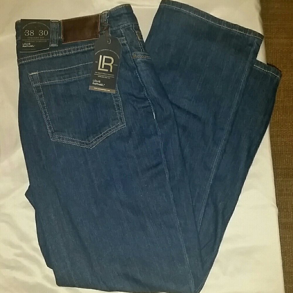 Louis Raphael straight fit jeans, nwt, size 38x30