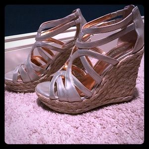 BCBG Metallic Wedges