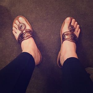 Bronze size 6 jack roger sandals