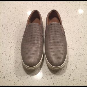 Vince Ace Leather Tan Slip On Sneakers Men's Shoes