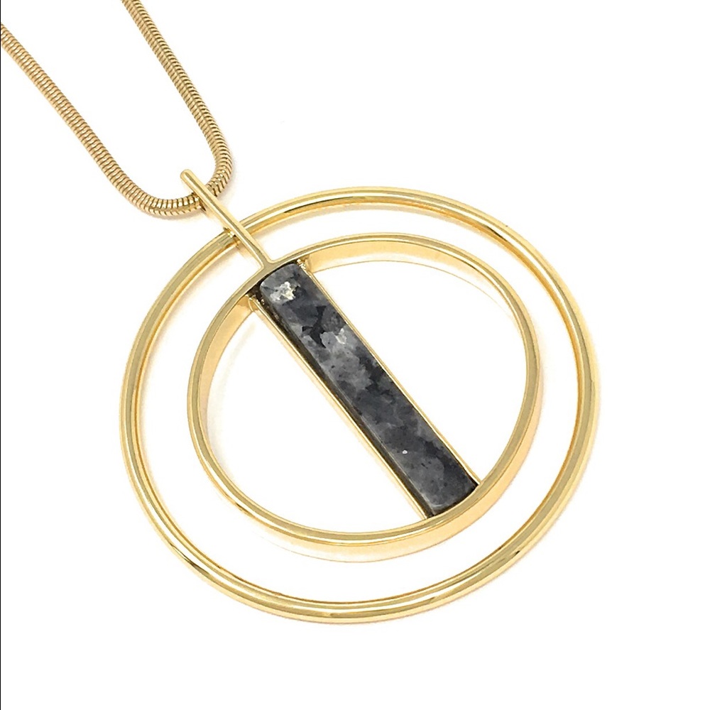 Jenny Bird Gold Lennox Pendant Necklace.