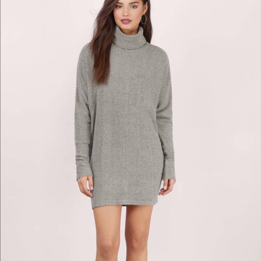 Grey Turtleneck Sweater