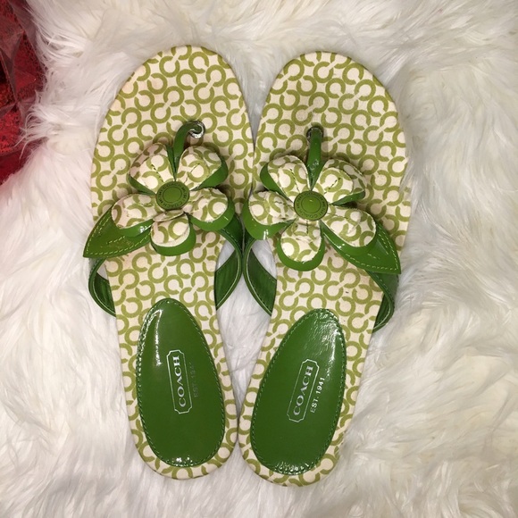 Coach Shoes - Coach pattey flower sandals