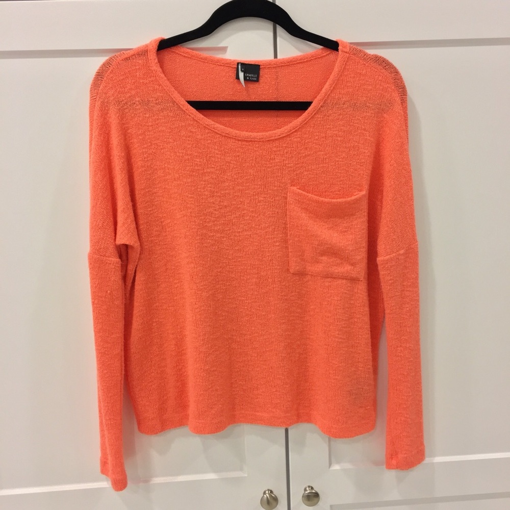Urban Outfitters Salmon Pink Crotchet Shirt