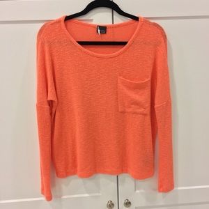 Urban Outfitters Salmon Pink Crotchet Shirt