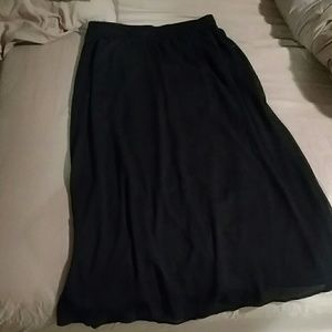 Old Navy Black Chiffon Maxi Skirt