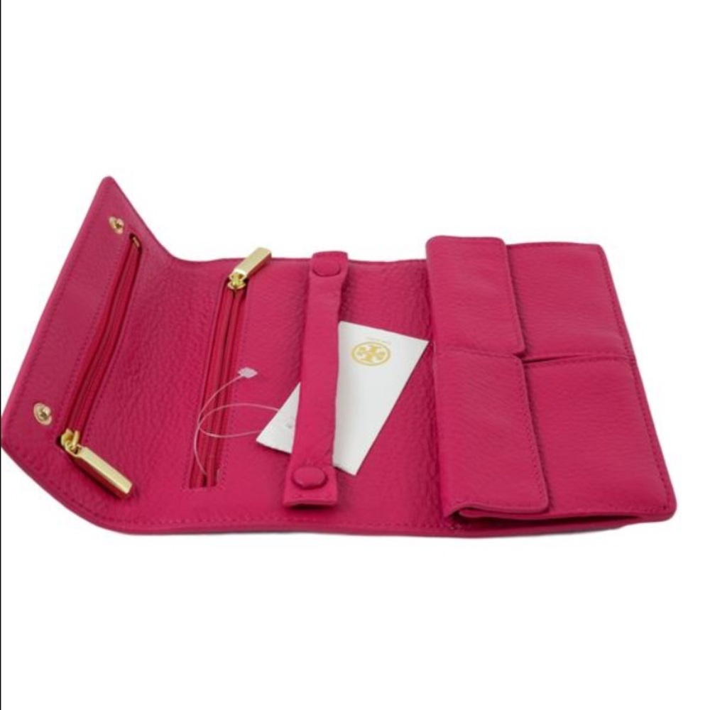 NWT Tory Burch Landon Jewelry Roll in Leather