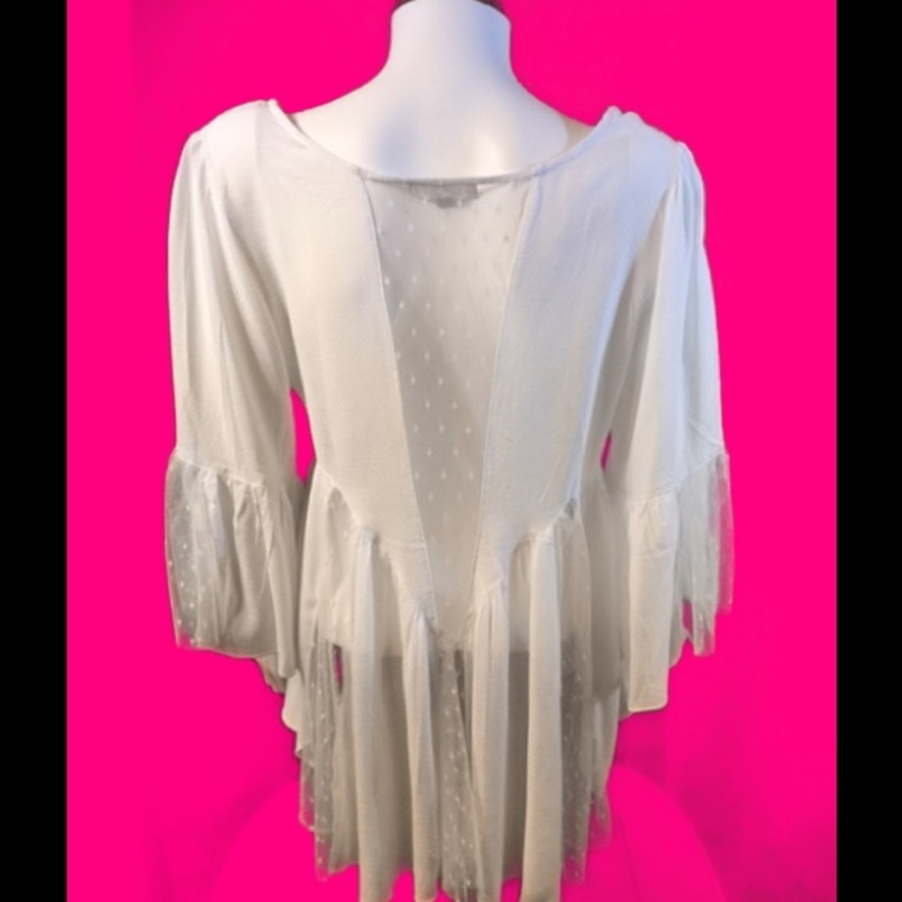 White Ruffle Blouse - Picture 2 of 2