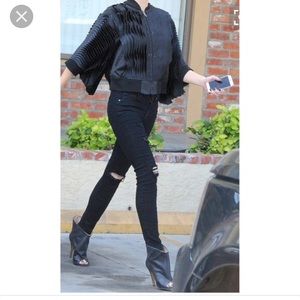 Paige Skyline Skinny Distressed Black Jean 24