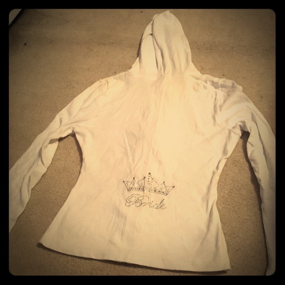 Small bride zip up sweatshirt
