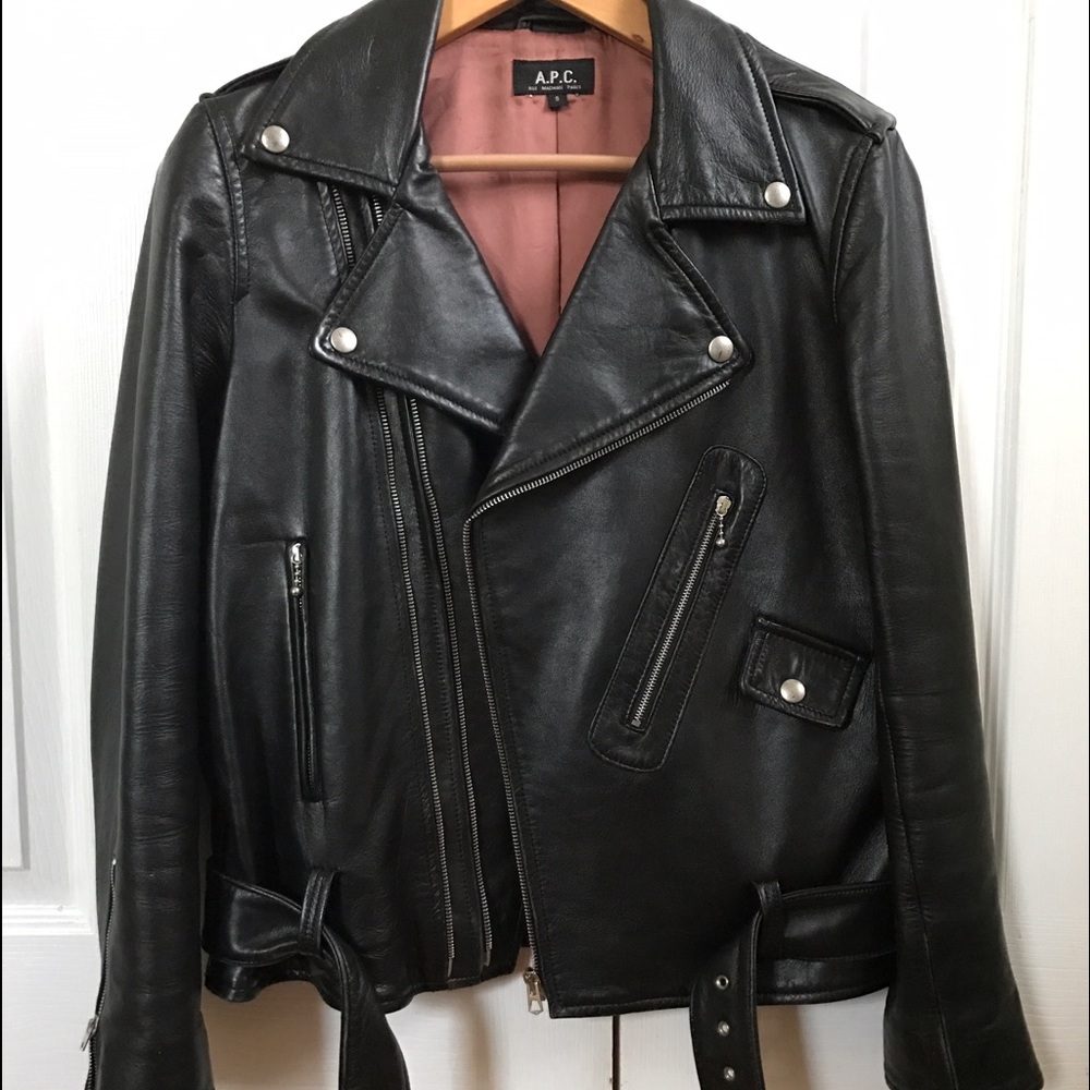 SOLD ❤ A.P.C. Leather Biker Jacket