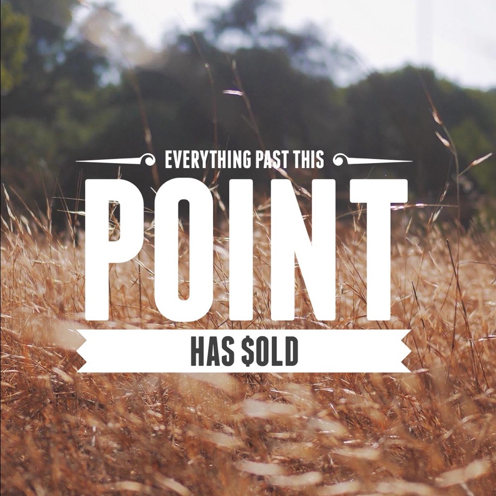 Everything past this point has sold!!