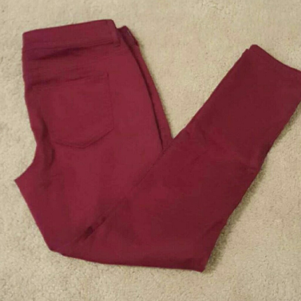 Maurices Maroon Jeggings