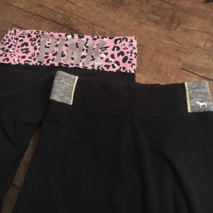 2 pair of Victoria Secret Pink leggings
