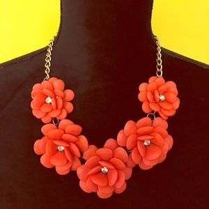 Topshop Geranium Flower Statement Necklace