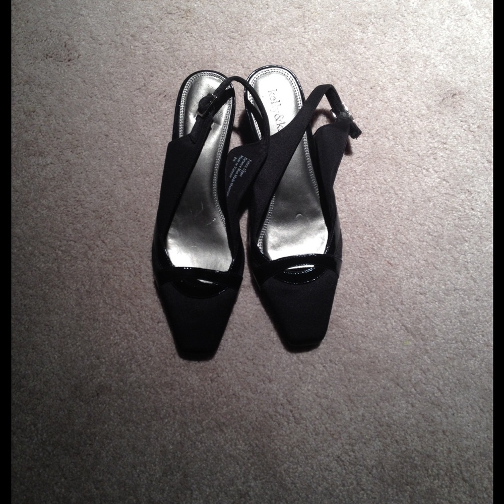 Black Sling Back Sandals