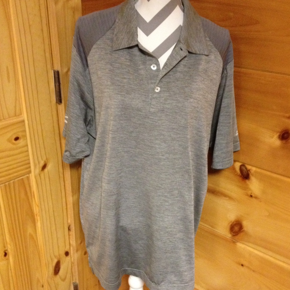 [Adidas] golf shirt XL men's polo gray