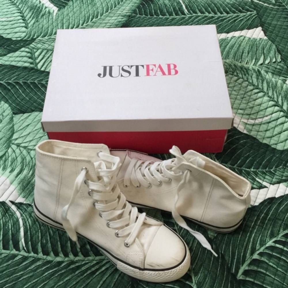 White Hi-Top Sneakers