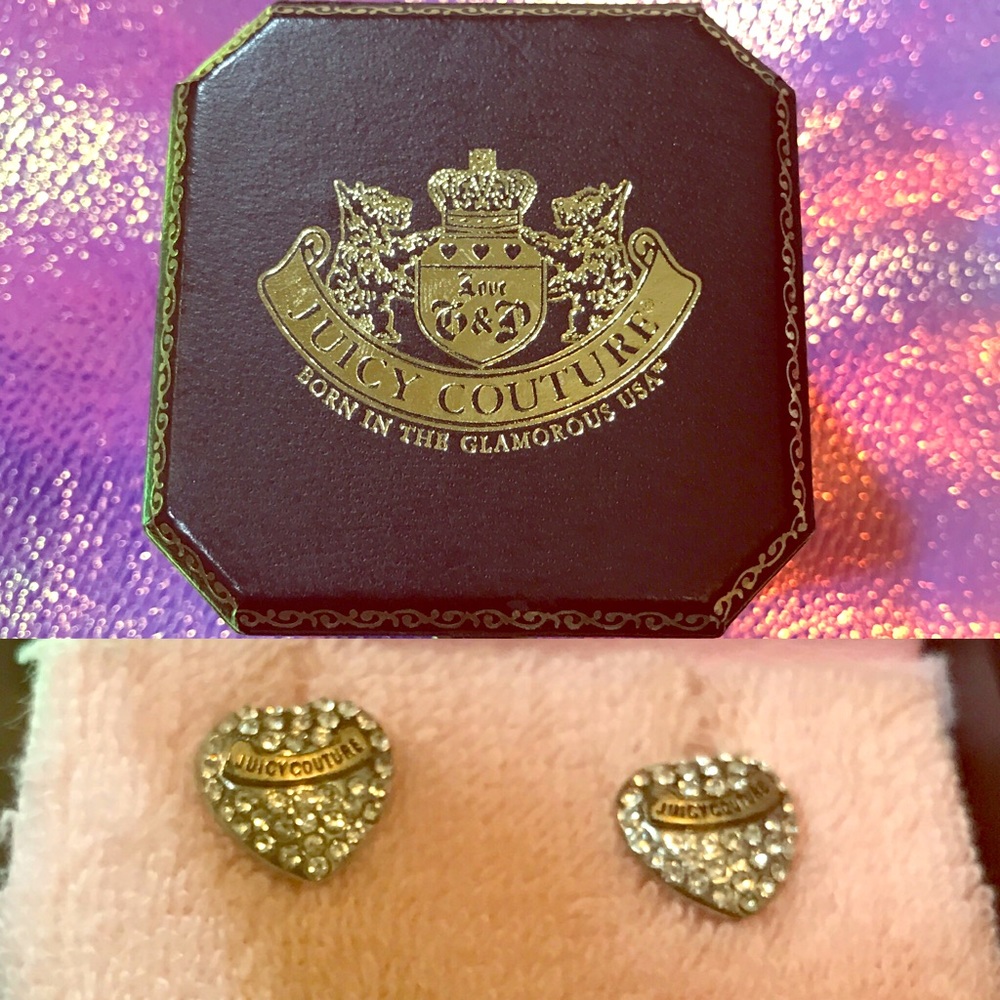 Juicy couture heart earrings
