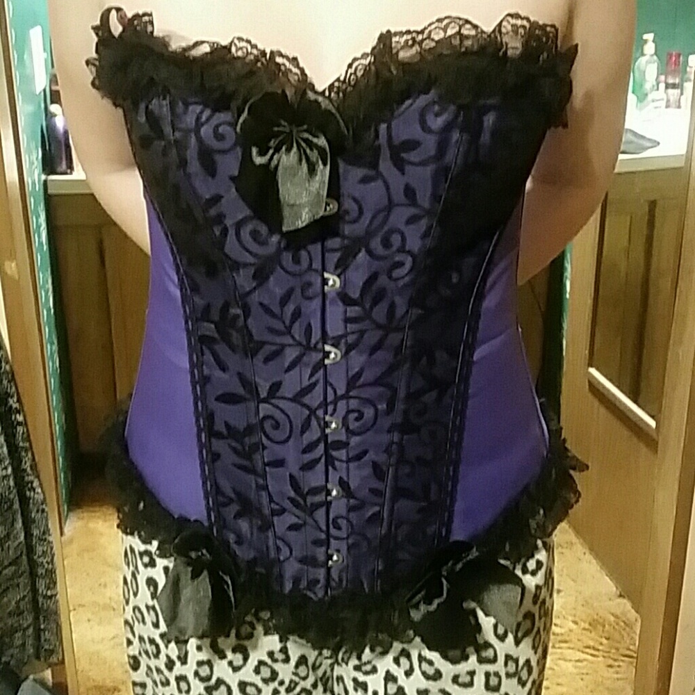 Purple Fashion Overbust Corset
