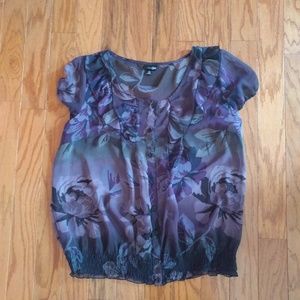 East 5th Sheer Ruffle Blouse