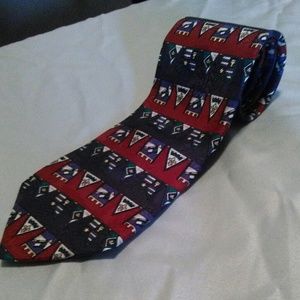 EUC Tommy Hilfiger Multicolor Geometric Silk Tie