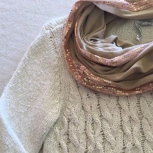 Sequined infinity scarf