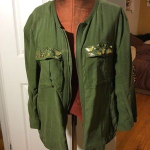 H&M military bejeweled jacket