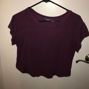 Dark maroon crop top