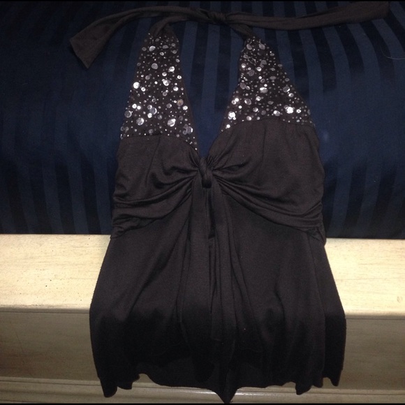 Robert Rodriguez brown sequin tank top - Picture 1 of 3