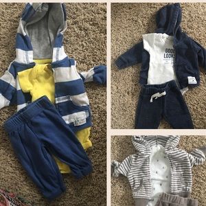 5 Jacket, Short Sleeve Onesie, Pants sets