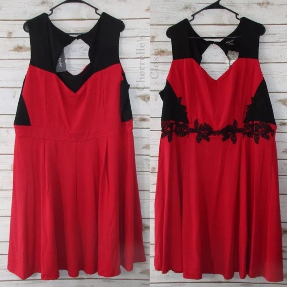 City Chic Sweetheart Fit & Flare Dress Plus Size - Picture 3 of 5