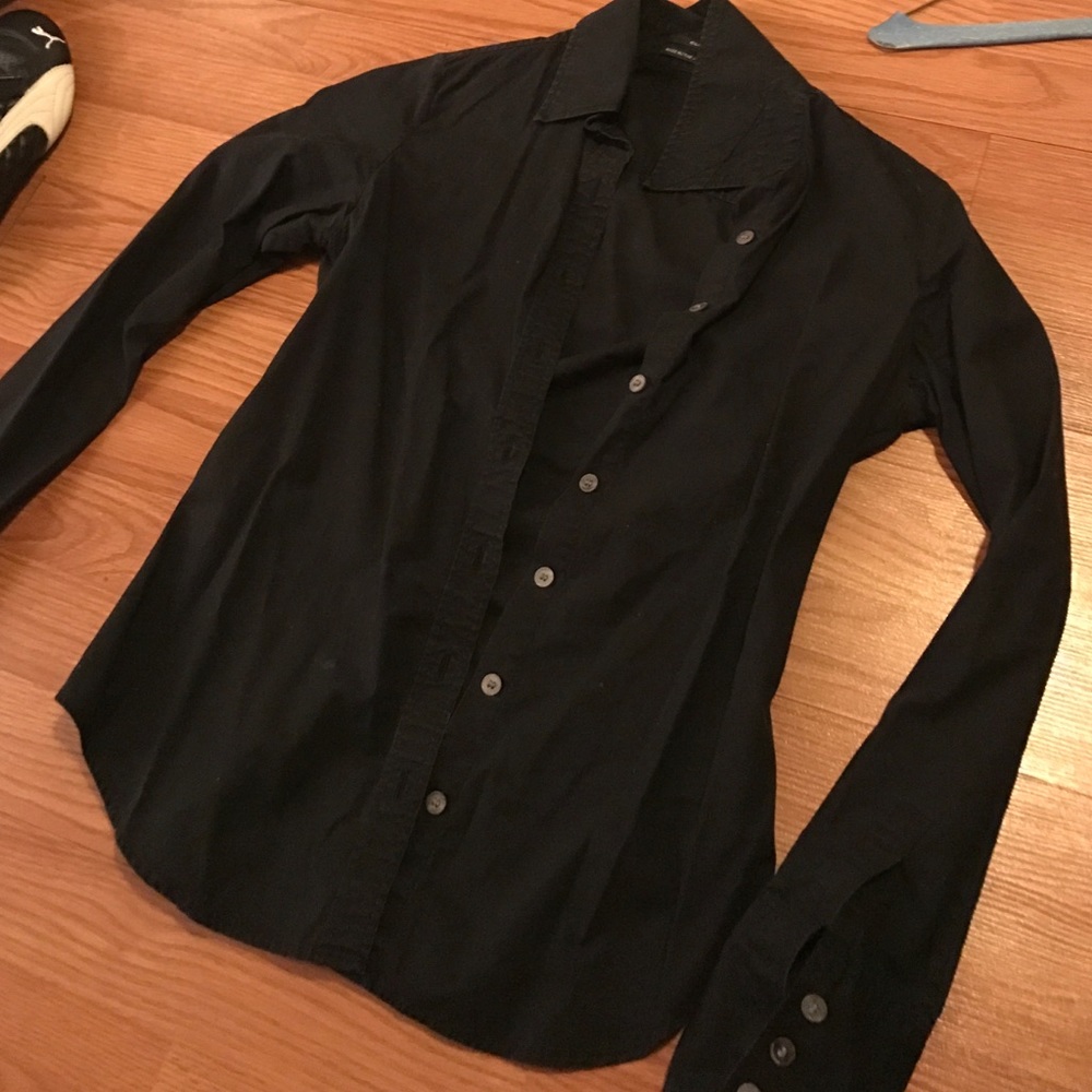 Black button down shirt